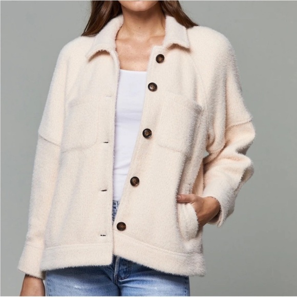 Anthropologie GREYLIN Jacket Shacket Oversized Button Down Jacket Size M - Picture 1 of 12